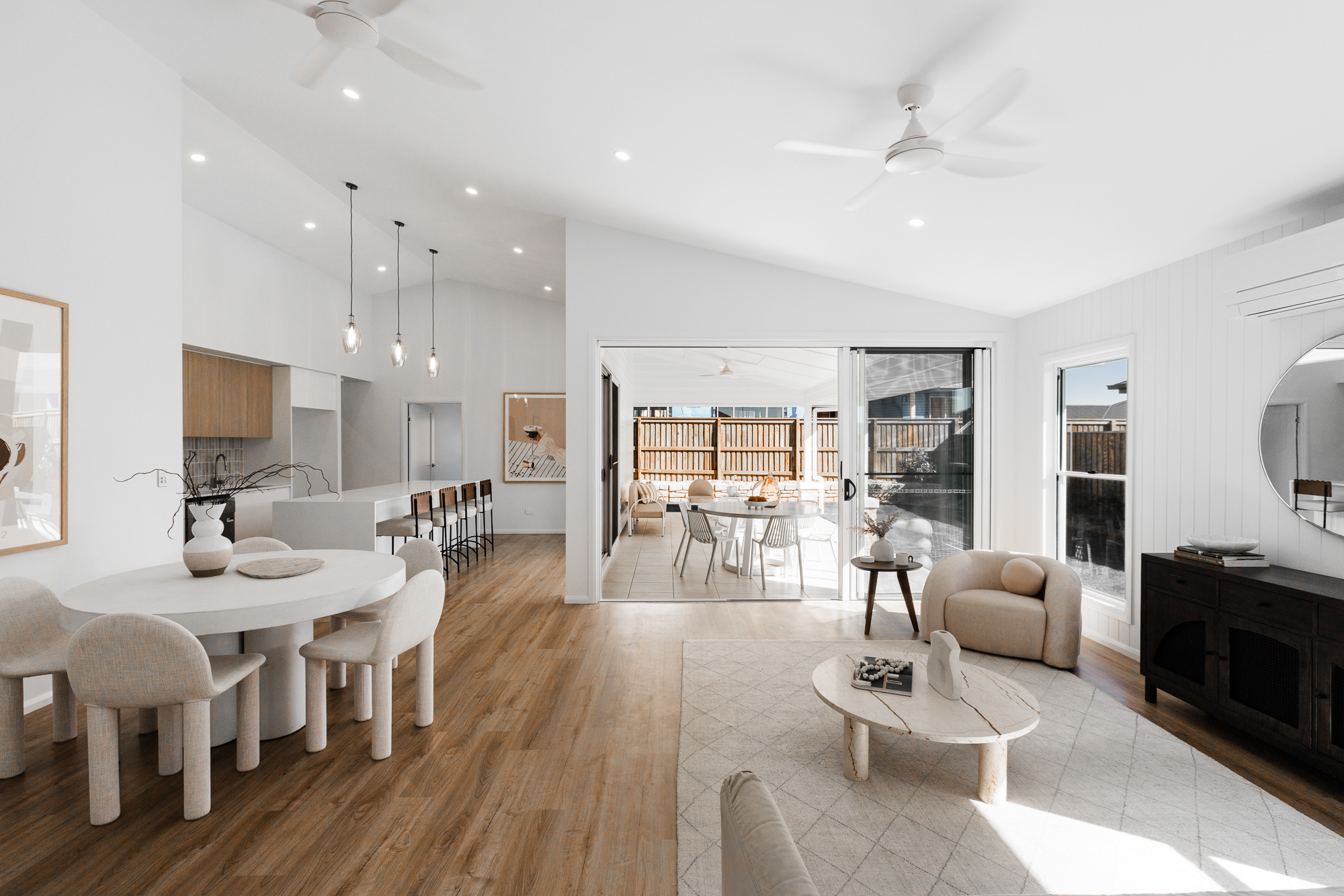 Rural property — renovated open-plan living